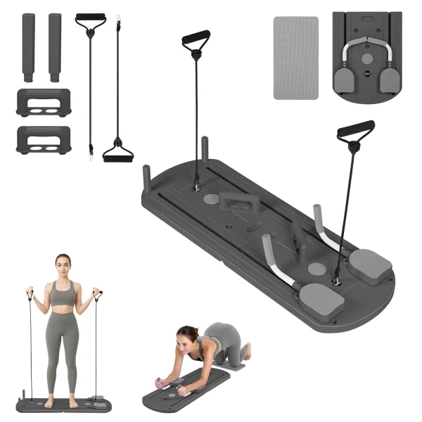 Black 8-in-1 Abdominal Trainer Exercise Equipment
